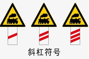什么情況下鐵路道口設置斜杠符號標志