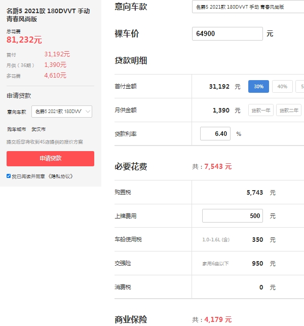 名爵5新款2021款價(jià)格多少 2021款名爵5售價(jià)6萬起（落地最低7萬）