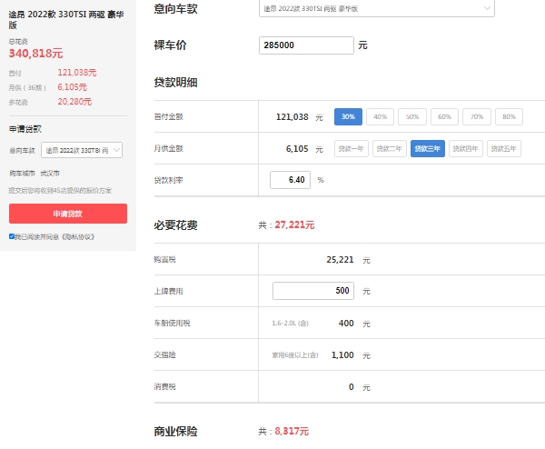 大眾途昂2022款價格與圖片，最新款報價29萬起（全款落地最低32萬）