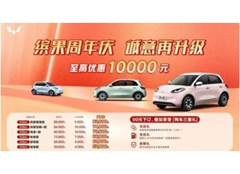 五菱繽果限時(shí)購車政策來了！至高優(yōu)惠10000元5.58萬起