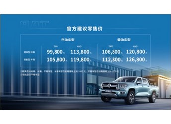 花手動擋的錢買自動擋皮卡 長城金剛炮8AT上市 售價9.98萬元起 封面圖